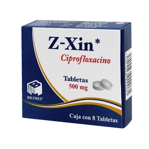 [1881] CIPROFLOXACINO 500 MG C/8 TAB Z-XIN LAB BIOMEP