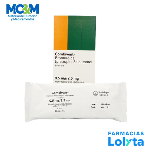 [849] COMBIVENT SOL P/NEBULIZAR 0.5/2.5 MG/2.5 ML C/10 AMP BROMURO DE IPRATROPIO SALBUTAMOL LAB BOEHRINGER