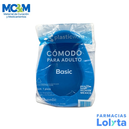 [1024] COMODO ADULTO COLOR AZUL PLASTIC WORLD BASIC GH MEDIC