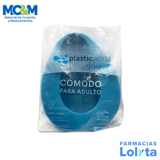 [1025] COMODO ADULTO COLOR AZUL PLASTIC WORLD PREMIUM GH MEDIC