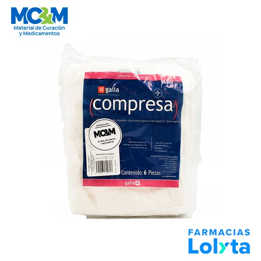 [3634] COMPRESA NO ESTERIL 70X45 C/6 GALIA
