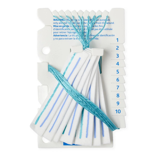 [285] NEUROESPONJA 0.5 X 3” (1.27 X 7.62 CM) C/10 PZAS ESPONJA DE GASA NEUROQUIRUGICA (COTONOIDE) REF NEUROSPNG09 MEDLINE