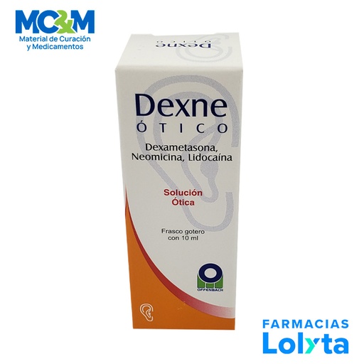 [1922] DEXAMETASONA NEOMICINA LIDOCAINA SOL OTICA 1/3.5/15 MG/ML FCO GOTERO C/10 ML DEXNE OTICO LAB OFFENBACH