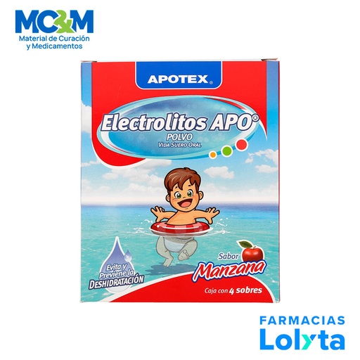 [1561] ELECTROLITOS POLVO APO MANZANA C/4 SOBRES APOTEX