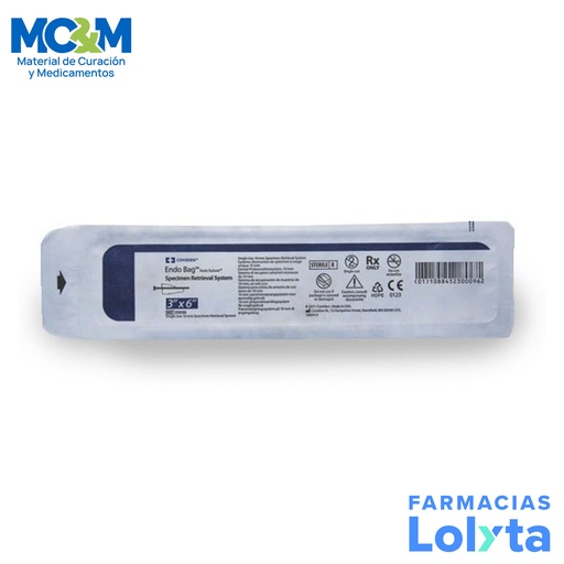 [3247] ENDO BAG AUTO SUTURA CORTO SPECIMEN RETRIEVAL SYSTEM 3"X6" COVIDIEN