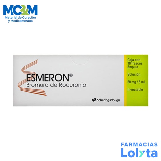 [221] ESMERON SOL INY BROMURO DE ROCURONIO 50 MG/ 5 ML C/10 LAB MSD (RF)