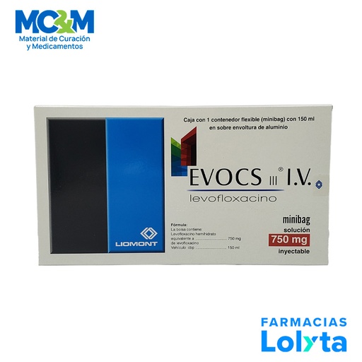 [265] EVOCS III I.V. SOL INY 750 MG/150 ML LEVOFLOXACINO LAB LIOMONT