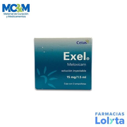 [688] EXEL SOL INY 15 MG/ 1.5 ML C/3 AMP MELOXICAM LAB CETUS