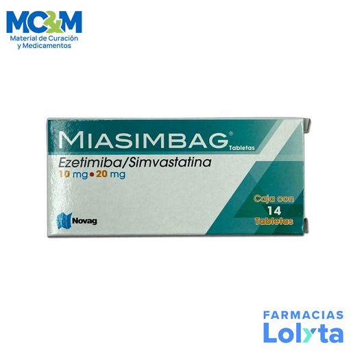 [1032] EZETIMIBA SIMVASTATINA 10/20 MG C/14 TAB MIASIMBAG LAB NOVAG