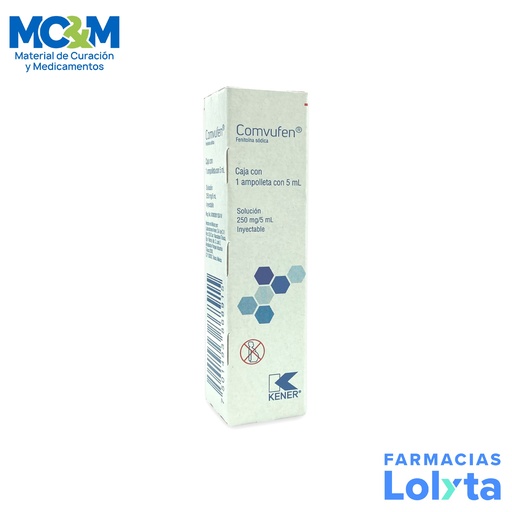 [380] FENITOINA SODICA SOL INY 250 MG/5ML COMVUFEN LAB KENER