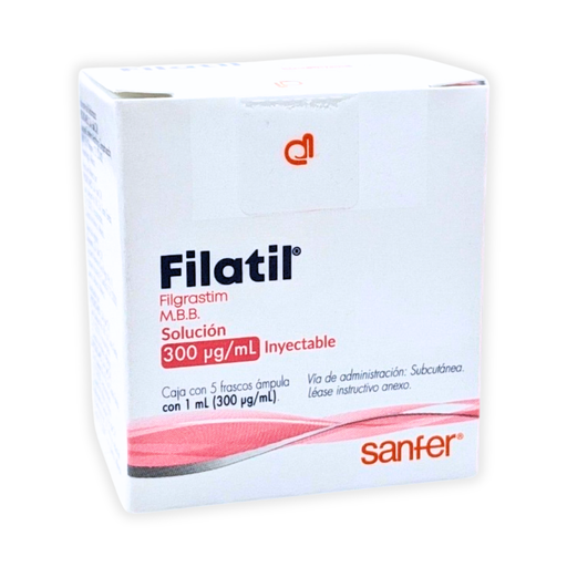[1346] FILATIL SOL INY 300 MCG/ML C/5 AMP FILGRASTIM LAB PROBIOMED (RF)