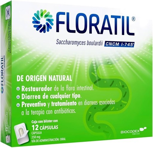[418] FLORATIL 250 MG C/12 CAP SACCHAROMYCES BOULARDII LAB BIOCODEX