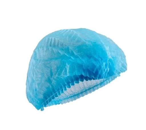 [3198] GORRO PLISADO AZUL ACORDEON PAC/ENF C/100 COHMEDIC