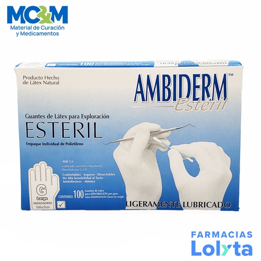 [2827] GUANTE ESTERIL GRANDE C/100 AMBIDERM