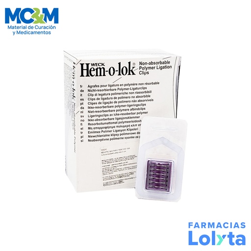 [4454] HEMO-LOK L C/6 CLIPS REF 544240 MORADO