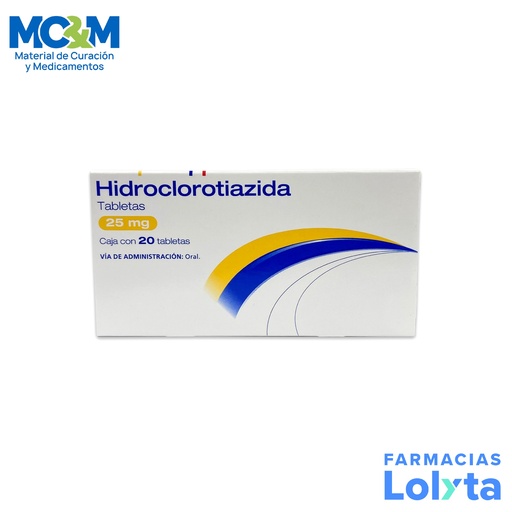 [456] HIDROCLOROTIAZIDA 25 MG C/20 TAB LAB NEOLPHARMA