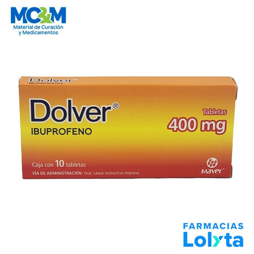 [2062] IBUPROFENO 400 MG C/10 TAB DOLVER LAB MAVER