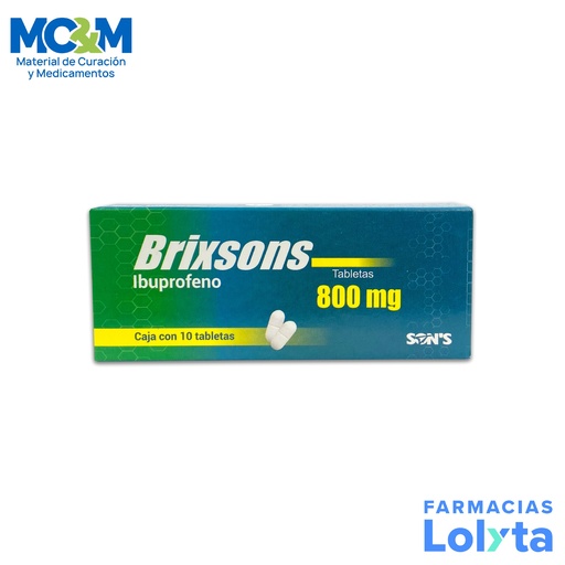 [475] IBUPROFENO 800 MG C/10 TAB BRIXSONS LAB SONS