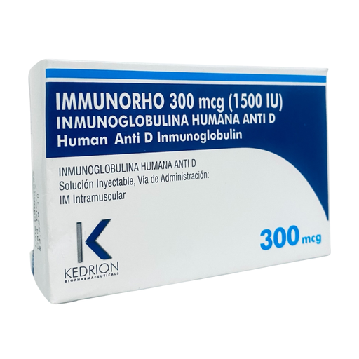 [227] INMUNOGLOBULINA HUMANA ANTI-D SOL INY 300 MCG/2 ML IMMUNORHO LAB KEDRION (RF)