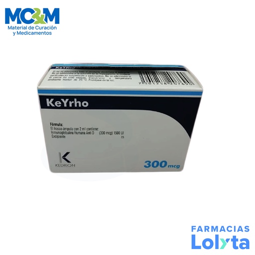 [227] INMUNOGLOBULINA HUMANA ANTI-D SOL INY 300 MCG/2ML INMUNORHO LAB KEDRION (RF)