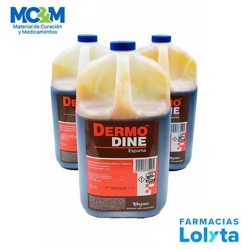 [3373] ISODINE 3.5 L IODOPOVIDONA AL 8% ESPUMA ANTISEPTICA DERMODINE DEGASA 0322010