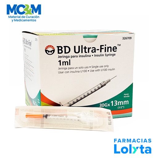 [3046] JERINGA 1 ML 30X13 C/100 PZ ULTRA FINE PLASTIPAK BD