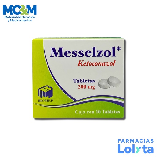 [509] KETOCONAZOL 200 MG C/10 TAB MESSELZOL LAB BIOMEP