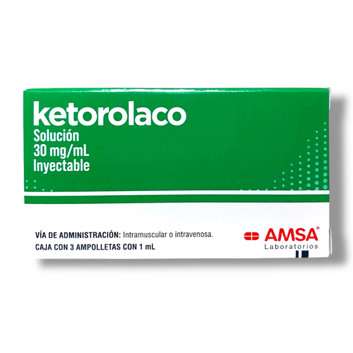 [2684] KETOROLACO SOL INY 30 MG/ML C/3 AMP LAB AMSA (PLASTICO)
