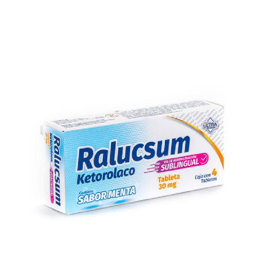 [2546] KETOROLACO 30 MG C/4 TAB SUBLINGUAL RALUCSUM LAB ULTRA