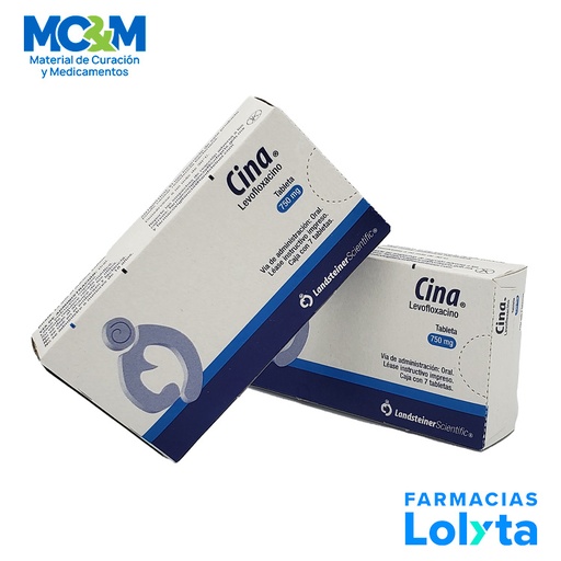 [2109] LEVOFLOXACINO 750 MG C/7 TAB CINA LAB LANDSTEINER