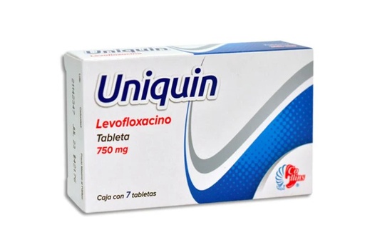 [2108] LEVOFLOXACINO 750 MG C/7 TAB UNIQUIN LAB COLLINS