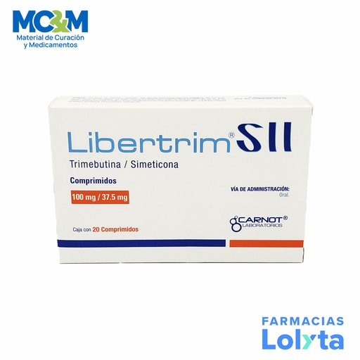 [1162] LIBERTRIM SII 100 MG/ 37.5 MG TRIMEBUTINA/SIMETICONA C/20 COMPRIMIDOS LAB CARNOT