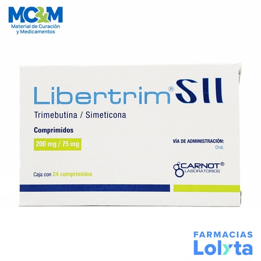 [1163] LIBERTRIM SII 200MG/ 75 MG TRIMEBUTINA/SIMETICONA C/24 COMPRIMIDOS LAB CARNOT