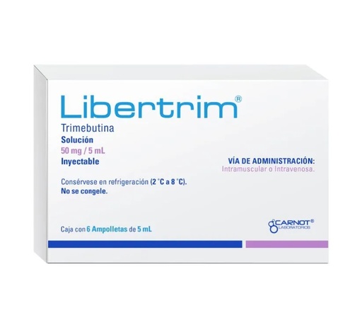 [1164] LIBERTRIM SOL INY 50 MG/5 ML C/6 AMP TRIMEBUTINA LAB CARNOT (RF)