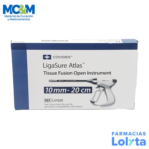 [3260] PINZA LIGASURE ATLAS 10 MM 20 CM TISSUE FUSION REF LS1020 COVIDIEN (PUNTA ROMA)