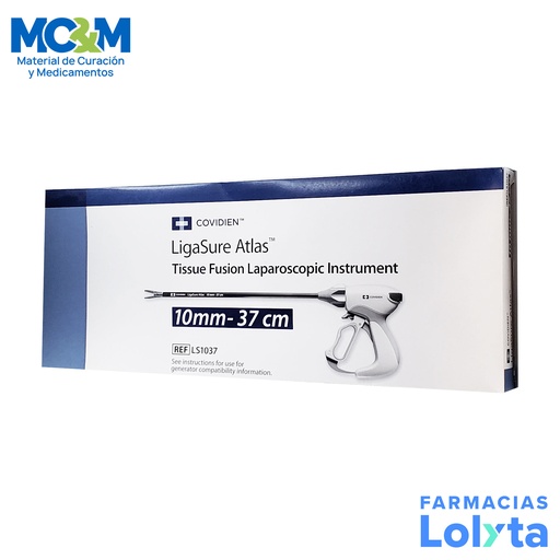 [3261] PINZA LIGASURE ATLAS 10 MM 37 CM TISSUE FUSION REF LS1037 COVIDIEN (PUNTA ROMA)