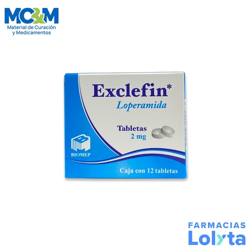 [542] LOPERAMIDA 2MG C/12 TAB EXCLEFIN LAB BIOMEP