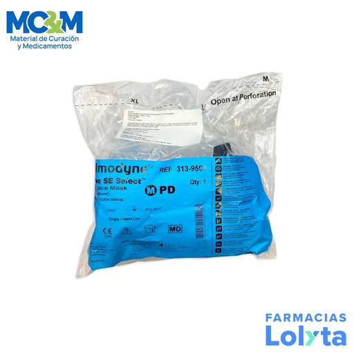 [563] MASCARILLA FACIAL COMPLETA NO VENTILADA PARA CPAP/BIPAP ADULTO MEDIANA PULMODYNE REF 313-9507
