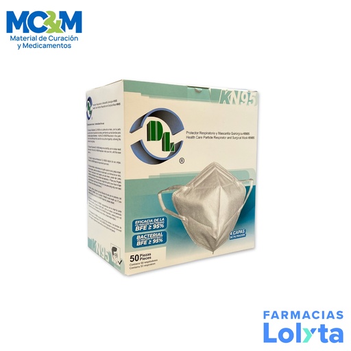 [570] MASCARILLA PROTECTORA BLANCA KN95 C/50 PIEZAS DENTILAB