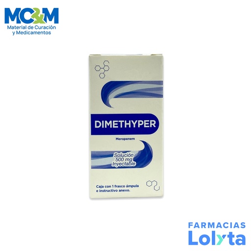 [582] MEROPENEM SOL INY 500 MG C/1 AMP DIMETHYPER LAB JAYOR