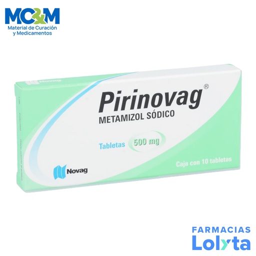 [2564] METAMIZOL SODICO 500MG C/10 TAB PIRINOVAG LAB NOVAG