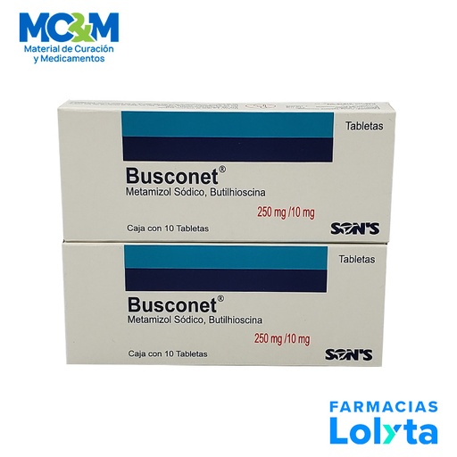 [1841] METAMIZOL SODICO BUTILHIOSCINA 250/10 MG C/10 TAB BUSCONET LAB SONS