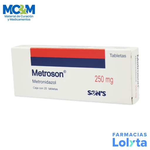 [2180] METRONIDAZOL 250 MG C/20 TAB METROSON SONS