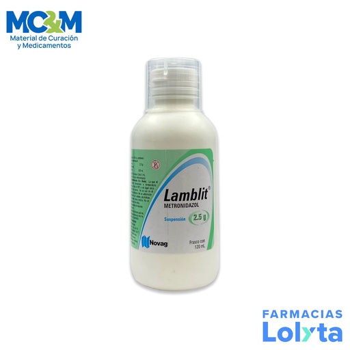 [601] METRONIDAZOL SUSPENSION 2.5 G (125 MG) C/120 ML LAMBLIT NOVAG