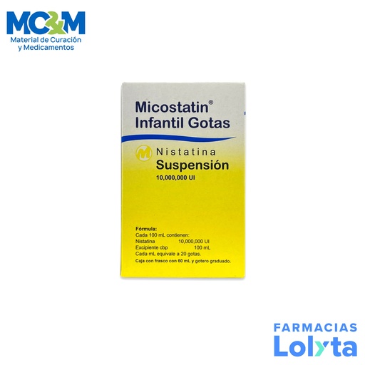 [606] MICOSTATIN INFANTIL SUSP GOTAS 10,000,000 UI C/60 ML NISTATINA LAB RECKITT