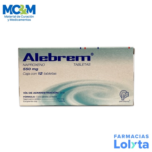 [1076] NAPROXENO SODICO 550 MG C/12 TAB ALEBREM LAB PSICOFARMA