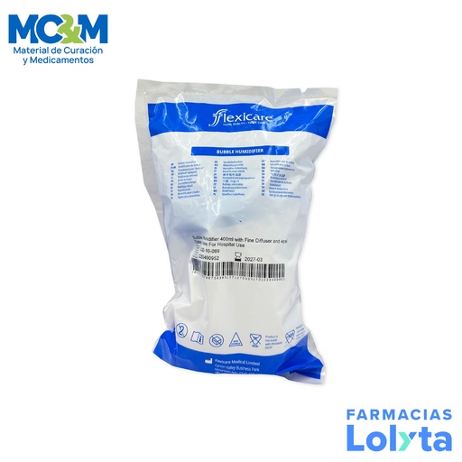 [624] NEBULIZADOR AL VACIO 400 ML  HUMIFICADOR MCA. FLEXICARE REF 03210089