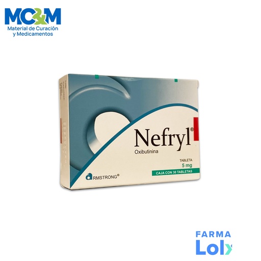 [1077] NEFRYL 5 MG C/30 TAB OXIBUTININA LAB ARMSTRONG