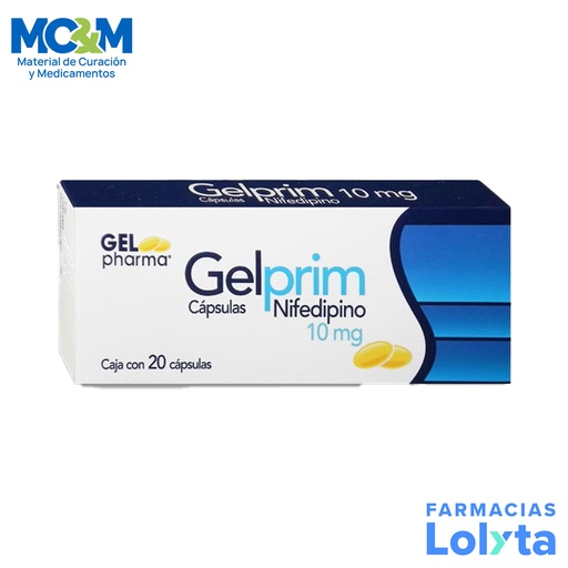 [2228] NIFEDIPINO 10MG C/20 CAP GELPRIM LAB GELPHARMA