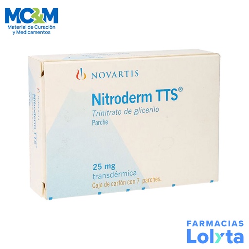 [1277] NITRODERM TTS 25MG C/7 PARCHE TRINITRATO DE GLICERILO LAB NOVARTIS